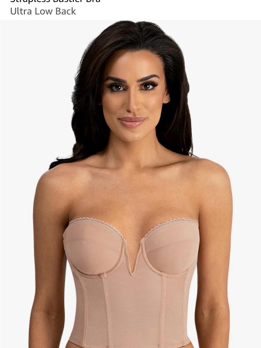Dominique Nude Strapless Bustier Low Back